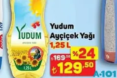 YUDUM AYÇİÇEK YAĞI 1,25 L